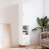 The Living Store Visoka omara bela 34,5x34x180 cm inženirski les - Visoka Omarica, (21430230) | Shoptok.si