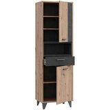 CARRYHOME Regal Raven, Barva Hrasta, Temno Siva | Shoptok.si