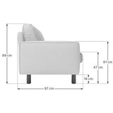 Atelier Del Sofa sofa sa 3 sedišta sparrow 3 sand walnut | Eponuda.com