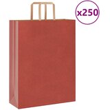  Papirnate vrećice 250 kom s ručkama crvene 32x12x42 cm | shoptok.hr
