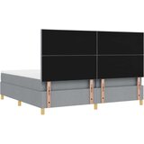  Krevet s box springom i madracem svjetlosive boje 200x200 cm | shoptok.hr