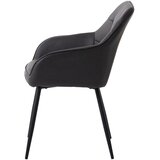 Unique Furniture Tamno sive blagovaonske stolice u setu s naslonima za ruke 2 kom od umjetne kože Nolan Square – | shoptok.hr
