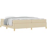  Krevetna konstrukcija s madracem Krema 200 x 200 cm tkanina | Eponuda.com