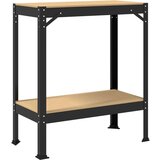  Radne klupe s policom Crna 81 x 41 x 145 cm Konstruirano drvo | shoptok.hr