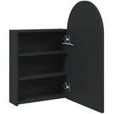 vidaXL kupaonski ormarić s ogledalom led lučni crni 42 x 13 x 70 cm | shoptok.hr