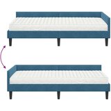  Kotni okvir postelje z matrico Drugo 2 pcs Modra Žamet, (5000123306) | Shoptok.si