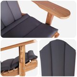  Vrtna Adirondack stolica Prirodna Čvrsto teak drvo | shoptok.hr