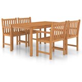  Vrtni blagovaonski set od 5 dijelova 150 x 90 cm masivno tikovino drvo | shoptok.hr