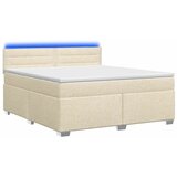  Krevet s box springom madracem i LED-om Krem 140 x 200 cm - Krem 140 x 200 cm Dizajn linija | shoptok.hr