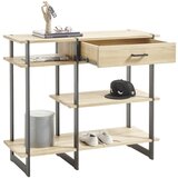 Livetastic KONZOLNA MIZICA, črna, barve hrasta | Shoptok.si