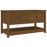  Klubska mizica medeno rjava 102x49x55 cm trdna borovina, (20714341) | Shoptok.si