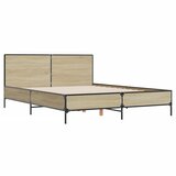  Okvir za krevet boja hrasta 160x200 cm konstruiran drvo i metal | shoptok.hr