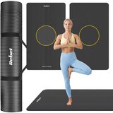 Rebel Active prostirka za gimnastiku za jogu, pilates, fitness, 190x115cm, debljine 2cm, NBR materijal, crna | shoptok.hr