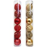  Kuglice crvene, zlatne veličine 8 centimetara Crvena | Shoptok.si