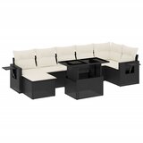 8-dijelni set vrtnih sofa od poliratana s jastucima crni Crna 100 x 55 x 73 cm | shoptok.hr
