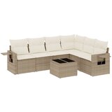 Maison Chic Seti vrtnega pohištva - Vrtna garnitura - Vrtni pohištvo set 7-delna z blazinami bež poli ratan, (21806071) | Shoptok.si
