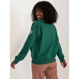 Fashion Hunters Dark green bomber jacket with stitching cene