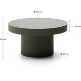 Kave Home Betonska okrogla vrtna klubska mizica ø 90 cm Aiguablava – | Shoptok.si