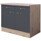 XXXL Kuhinjska Spodnja Omarica Shadow, Siva, Barva Hrasta | Shoptok.si