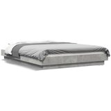 vidaXL Posteljni okvir betonsko siv 120x200 cm inženirski les | Shoptok.si