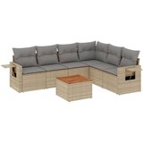  7-dijelni set vrtnih sofa od poliratana s jastucima bež | shoptok.hr