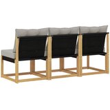 3 Komad Srednja sofa za van Masivno bagremovo drvo, Tekstilen | Eponuda.ba