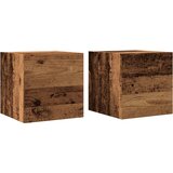 vidaXL Stenska TV omarica 2 kosa starinski les 30,5x30x30 cm, (21606702) | Shoptok.si