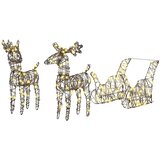  Reindeer vuče saonice Topla bijela 53 x 28 x 33 cm Ratan | shoptok.hr