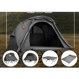 Šotor 4 v 1 za 2 osebi s prevleko in vzmetnico, dim. 194 x 146 x 160 cm - siv | Shoptok.si