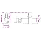 vidaXL Komplet za drsna vrata omare 122 cm ogljikovo jeklo | Shoptok.si