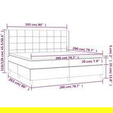  Krevet s oprugama i madracem crni 200x200 cm baršunasti | shoptok.hr