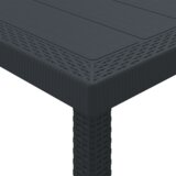 vidaXL 3-delni vrtnarinski jedilni set s blazinami antracitno sive barve iz poly rattana | Shoptok.si