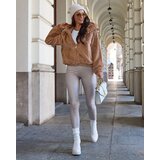 Resti Light brown women's imitation fur jacket | Shoptok.si