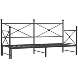  Krevet na rasklapanje bez madraca crni 75x190 cm čelik | shoptok.hr