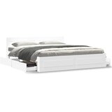  Krevetna konstrukcija s uzglavljem 2 pcs Bijeli 193 x 203 cm | shoptok.hr