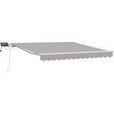  Skrovita tenda Svijetlo siva 350 x 250 cm Tkanina i čelik | shoptok.hr