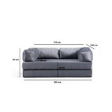 Atelier Del Sofa Dvosjed Via Con, 200x100x80 cm, Siva | Eponuda.ba