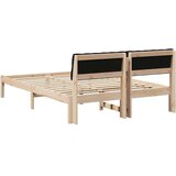 vidaXL Kovinska posteljna konstrukcija Rjava in črna 140 x 190 cm, (5000084821) | Shoptok.si