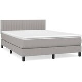  Krevet box spring s madracem svjetlosivi 140x200 cm od tkanine | shoptok.hr