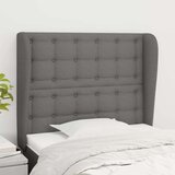  Uzglavlje s ušima tamnosivo 83 x 23 x 118/128 cm od tkanine | shoptok.hr