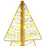 vidaXL Božično drevo med 100 LED Toplo bela 120 cm PET | Shoptok.si
