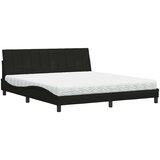 vidaXL Krevet s madracem crni 180x200 cm od tkanine | shoptok.hr