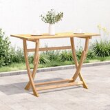 vidaXL Zložljiva vrtna miza 110x55x75 cm trden akacijev les Cene