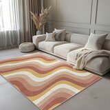 Mila Home Oker rumen/prašno rožnat pralen tekač 80x200 cm Creamy Strawberry Swirl – | Shoptok.si
