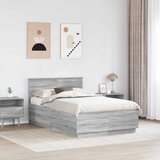  Krevetna konstrukcija s uzglavljem Siva sonoma 135 x 190 cm | shoptok.hr