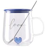  Moka glass, šolja sa poklopcem, staklena, love ( 705262 ) | ePonuda.com