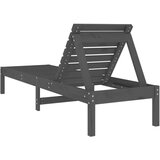 vidaXL Ležalnik 2 kosa siv 199,5x60x74 cm trdna borovina | Shoptok.si