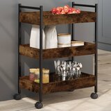 vidaXL Kuhinjski voziček dimljen hrast 50x30x70 cm inženirski les, (21073072) | Shoptok.si