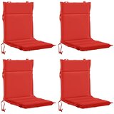  Jastučić za nisku stolicu GEMERT 4 kom. 100% poliester Crvena - Crvena (poliester) 110 x 50 x 3 cm 4 | shoptok.hr