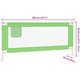  Sigurnosna ograda za dječji krevet zelena 200 x 25 cm tkanina | shoptok.hr